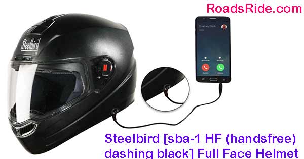 Steelbird [sba-1 HF (handsfree) dashing black] Full Face Helmet