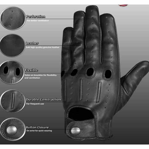 Mens Leather lambskin driving gloves