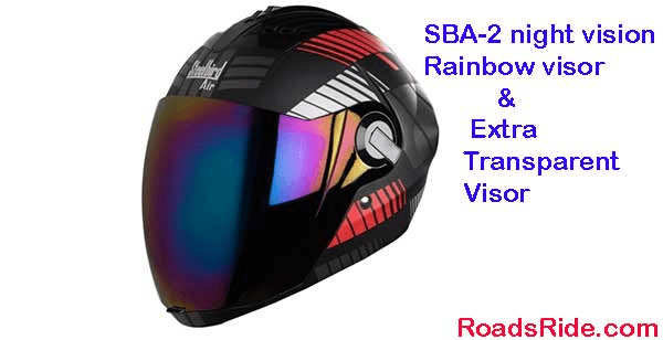 SBA2 nigh tvision rainbow visor extra Transparent Visor
